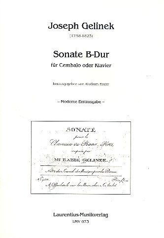 Sonate B-dur  für Klavier (Cembalo)  