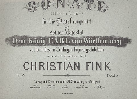 Sonate D-Dur Nr.4 op.55  für Orgel  