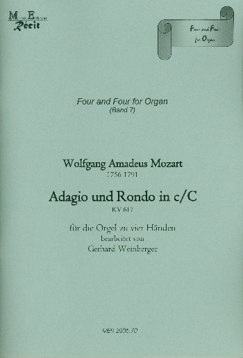 Adagio und Rondo in C KV617  für Orgel zu 4 Händen  Spielpartitur