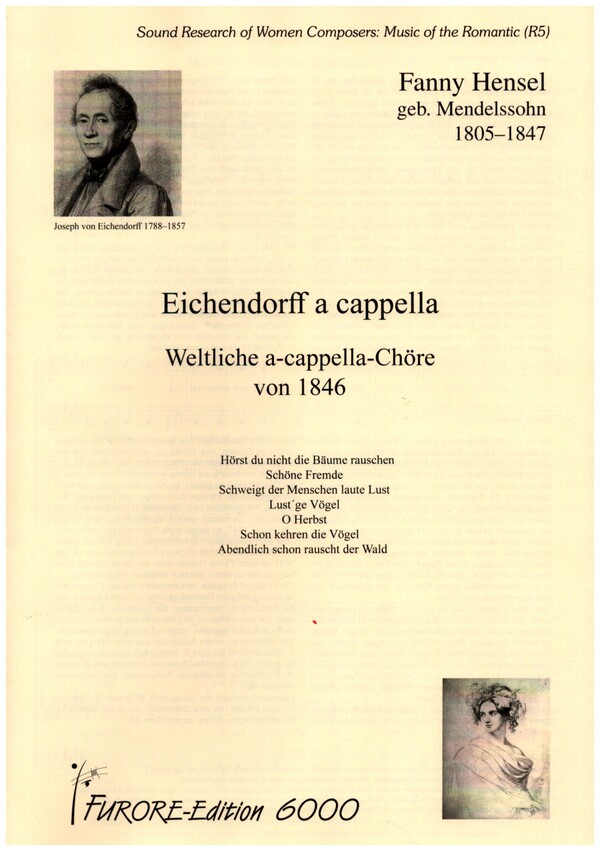 Eichendorff a cappella  Weltliche a cappella Chöre von 1846  für gem Chor