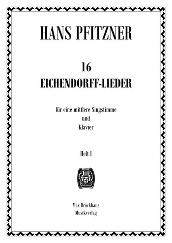 16 Eichendorff-Lieder Band 1 (1-8) für  mittlere Singstimme und Klavier (dt/en)  