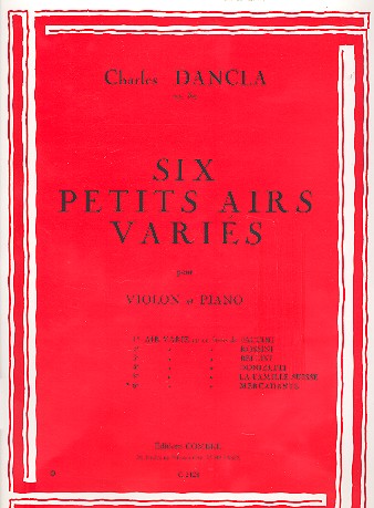 Air varié op.89 no.6 sur un thème de  Mercadante pour violon et piano  6 petits airs variés op.89