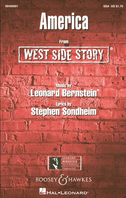 America from 'West Side Story'  für Kinder- oder Frauenchor (SSA) und Klavier  Chorpartitur