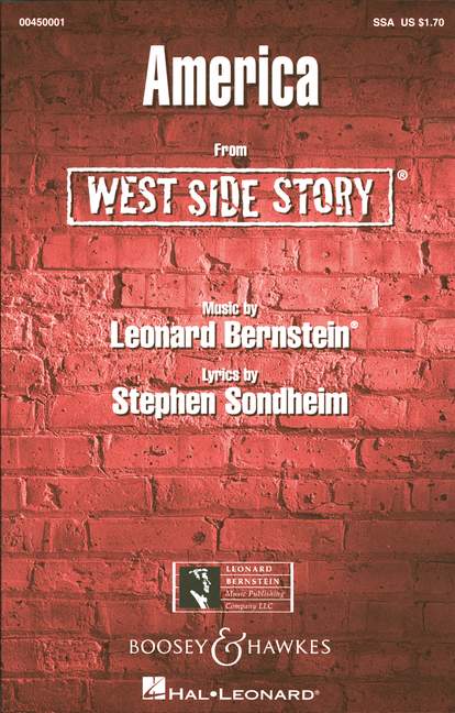 America from 'West Side Story'&nbsp;&nbsp;für Kinder- oder Frauenchor (SSA) und Klavier&nbsp;&nbsp;Chorpartitur