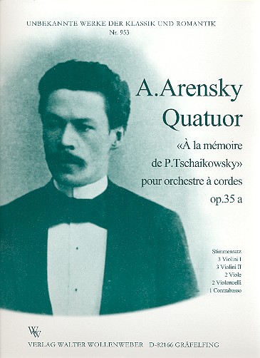 Quartett à la memoire de P. Tschaikowsky  op.35a für Streichorchester  Streicherset (3-3-2-2-1)