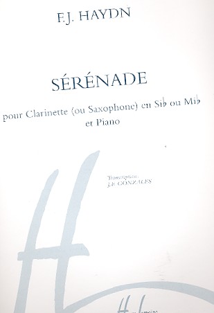Sérénade pour clarinette ou saxophone&nbsp;&nbsp;en sib ou mib et piano&nbsp;&nbsp;Gonzales, J.F., arr.