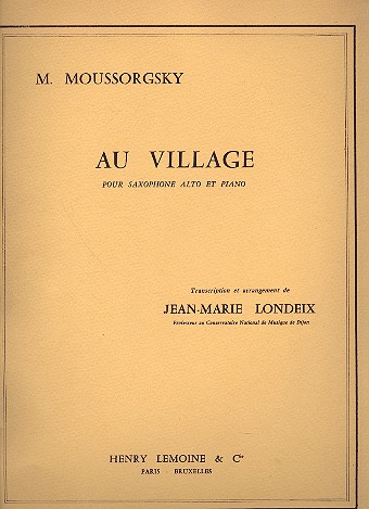 Au Village pour saxophone alto et  piano  Londeix, J.-M., arr.