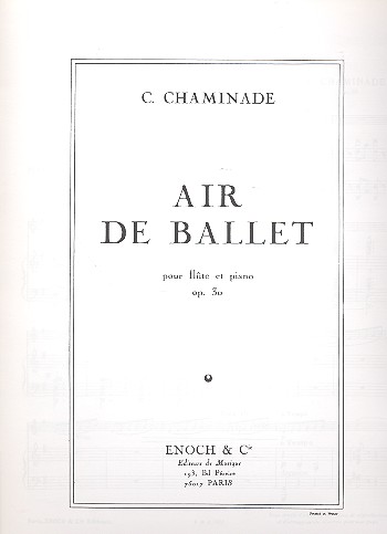 Air du ballet op.36 pour flute et piano    