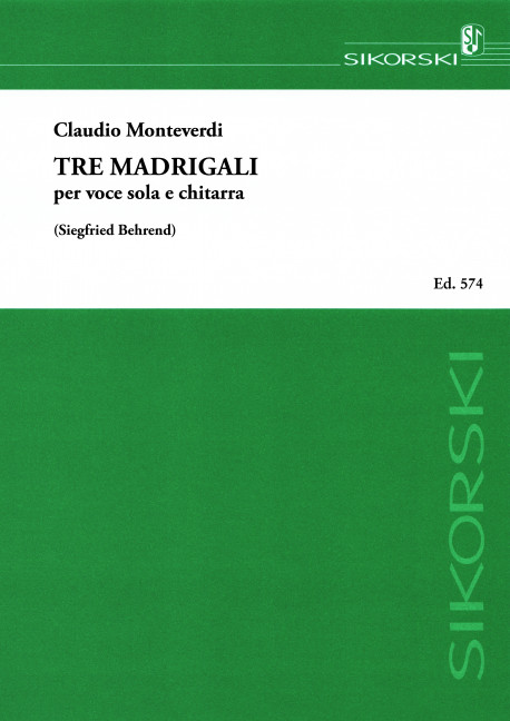 3 Madrigale für Gesang und  Gitarre  