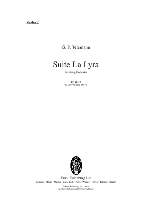 Suite La Lyra&nbsp;&nbsp;für Streichorchester&nbsp;&nbsp;Violine 2