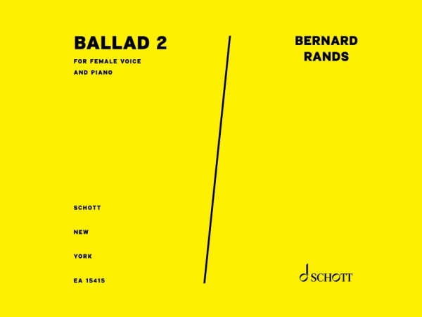 Ballade Nr.2&nbsp;&nbsp;für Gesang und Klavier&nbsp;&nbsp;Partitur