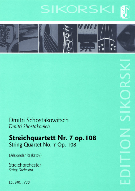Streichquartett Nr.7 op.108 für  Streichorchester  Partitur