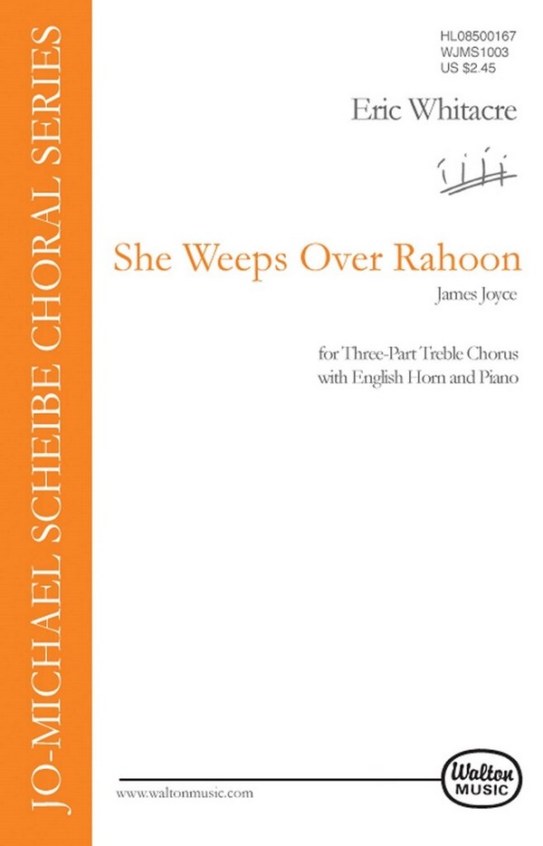 She Weeps over Rahoon for  3-part treble chorus, english horn and piano  score