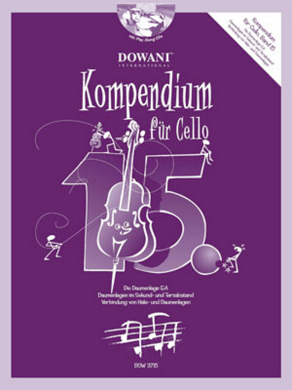 Kompendium für Violoncello Band 15 (+2 CD's)  für 1-2 Violoncelli (Lehrer und Schüler)  