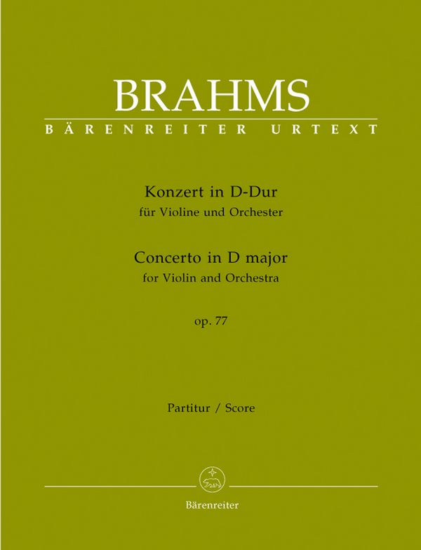 Konzert D-Dur op.77&nbsp;&nbsp;für Violine und Orchester&nbsp;&nbsp;Partitur