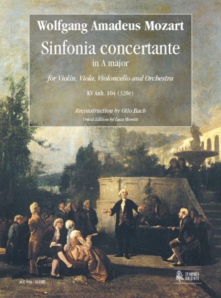 Sinfonia concertante La maggiore&nbsp;&nbsp;KVAnh.104  per violino, viola,&nbsp;&nbsp;violoncello e orchestra,  partitura