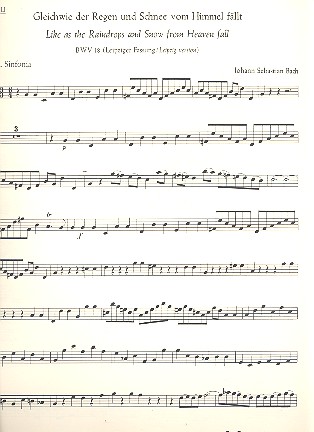 Gleichwie der Regen und Schnee vom Himmel&nbsp;&nbsp;fällt BWV18 (Leipziger Fassung dt/en)&nbsp;&nbsp;für Soli, gem Chor und Instrumente,  Viola 3