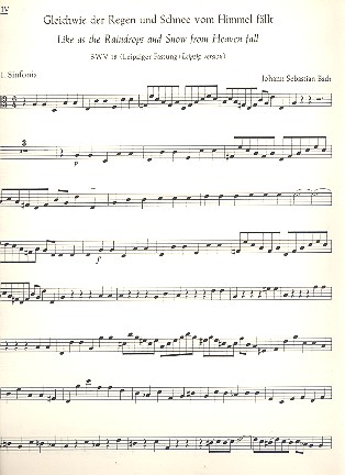 Gleichwie der Regen und Schnee vom Himmel&nbsp;&nbsp;fällt BWV18 (Leipziger Fassung dt/en)&nbsp;&nbsp;für Soli, gem Chor und Instrumente,  Viola 4