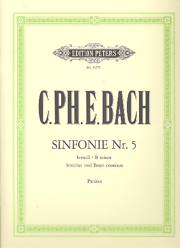 Sinfonie h-Moll Nr.5  für Streicher und Bc  Partitur