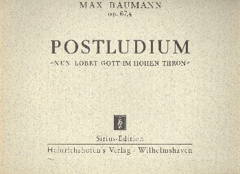 Postludium op.67,4&nbsp;&nbsp;für Orgel&nbsp;&nbsp;