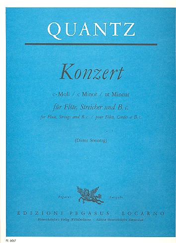 Konzert c-Moll für Flöte, Streicher und  Bc  Partitur