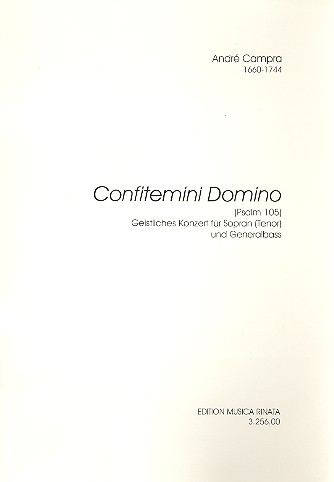 Confitemini Domino für Sopran  (Tenor) und Bc  