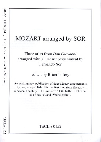 3 Arias from Don Giovanni for  voice and guitar (it)  