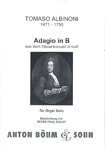 Adagio B-Dur für Oboe und Orchester  für Orgel  