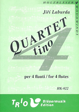 Quartettino für 4 Flöten  Partitur und Stimmen  