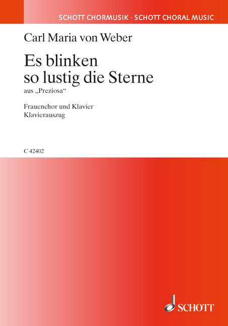 Es blinken so lustig die Sterne  für Frauenchor und Klavier  Partitur