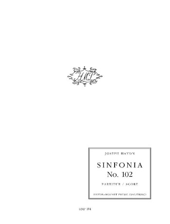 Sinfonie B-Dur Nr.102 Hob.I:102&nbsp;&nbsp;für Orchester&nbsp;&nbsp;Partitur