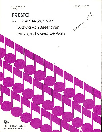 Presto from Trio C Major op.87&nbsp;&nbsp;for 3 clarinets&nbsp;&nbsp;parts