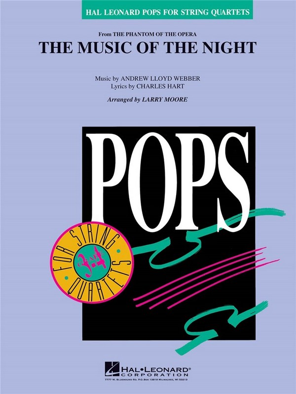 The Music of the Night for&nbsp;&nbsp;string quartet&nbsp;&nbsp;score and parts