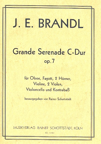 Grande Serenade C-Dur op.7  für Oboe, Fagott, 2 Hörner, Violine,  2 Violen, Violoncello und Kontrabass, Partitur+Stimmen