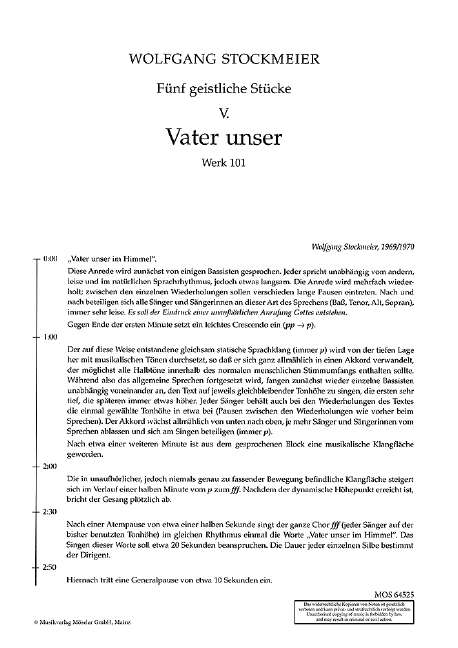 Vater unser Werk101  für gem Chor a cappella  Partitur
