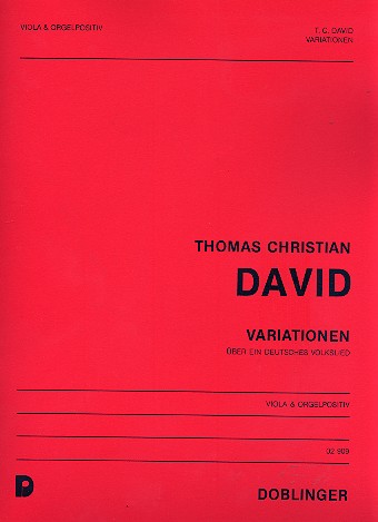 Variationen über ein deutsches  Volkslied für Viola und Orgelpositiv  (Tasteninstrument)
