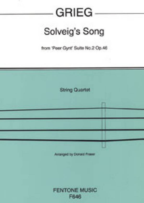 Solveig's Song&nbsp;&nbsp;for string quartet&nbsp;&nbsp;score and parts