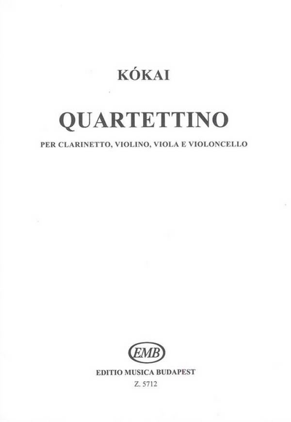 Quartettino für Klarinette, Violine,&nbsp;&nbsp;Viola und Violoncello&nbsp;&nbsp;Partitur und Stimmen