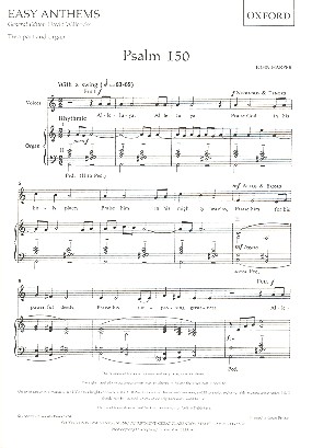 Psalm 150 for 2-part chorus and organ&nbsp;&nbsp;score&nbsp;&nbsp;
