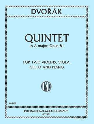 Quintet A major op.81&nbsp;&nbsp;2 violins, viola, cello and piano&nbsp;&nbsp;parts