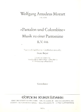 Pantalon und Colombine KV446&nbsp;&nbsp;für Streichorchester&nbsp;&nbsp;Kontrabass