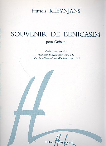 Souvenir de Benicasim pour  guitare  