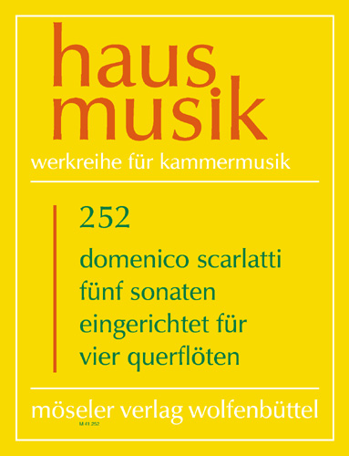 5 Sonaten  für 4 Flöten  Partitur und Stimmen