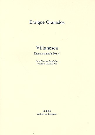 Danza Espanola no.4&nbsp;&nbsp;für 4 Gitarren&nbsp;&nbsp;Partitur und Stimmen