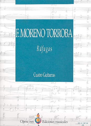 Ráfagas  für 4 Gitarren  Partitur und Stimmen