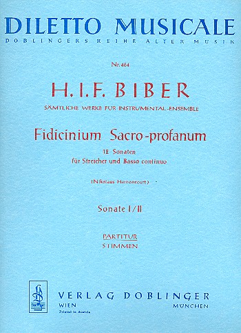 Sonate Nr.1-2 für Streicher und Bc.&nbsp;&nbsp;Fificinium Sacro-profanum&nbsp;&nbsp;Partitur