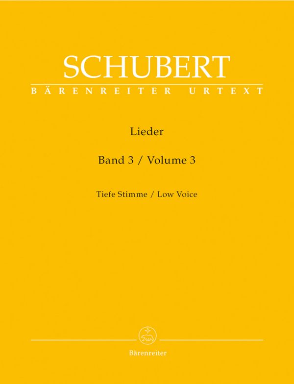 Lieder Band 3 (op.80-98) &nbsp;&nbsp;für Gesang (tief) und Klavier&nbsp;&nbsp;praktische Ausgabe