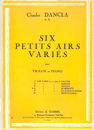Air varié sur un thème de Donizetti  op.89,4 für Violine und Klavier  