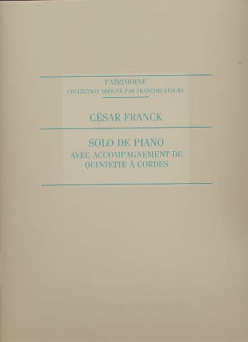 Sextett f-Moll (Solo de Piano et Quintette à Cordes)  für Klavier, 2 Violinen, Viola, Violoncello und Kontrabass  Klavierpartitur und Stimmen