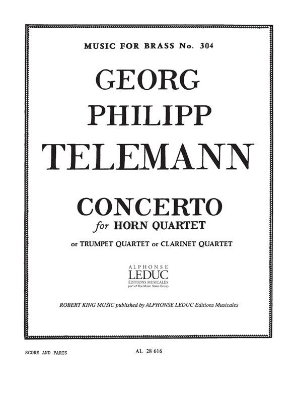 Concerto for 4 horns (or trumpets, clarinets)  score and parts  